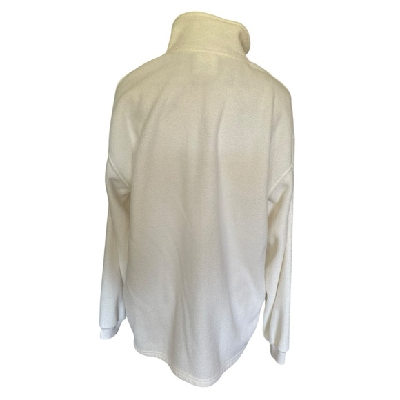 Disney World 1971 Mickey White Fleece Quarter Zip Pullover USA M Vintage 01 Y2K - Picture 3 of 16